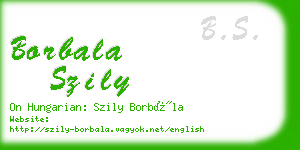borbala szily business card